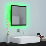 LED Bathroom Mirror Black 40x8.5x37 cm Acrylic - Top-Down View