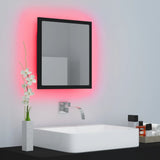 LED Bathroom Mirror Black 40x8.5x37 cm Acrylic - 45-Degree Angle