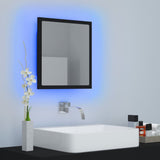 LED Bathroom Mirror Black 40x8.5x37 cm Acrylic - Rear View
