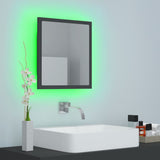 LED Bathroom Mirror Grey 40x8.5x37 cm Acrylic - Top-Down View