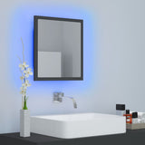 LED Bathroom Mirror Grey 40x8.5x37 cm Acrylic - 45-Degree Angle
