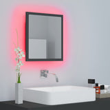 LED Bathroom Mirror Grey 40x8.5x37 cm Acrylic - Rear View