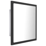 LED Bathroom Mirror Grey 40x8.5x37 cm Acrylic - Low Angle