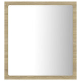LED Bathroom Mirror Sonoma Oak 40x8.5x37 cm Acrylic - Side View