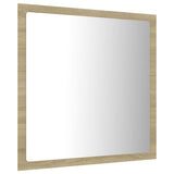 LED Bathroom Mirror Sonoma Oak 40x8.5x37 cm Acrylic - Close-Up Angle