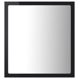 LED Bathroom Mirror High Gloss Black 40x8.5x37 cm Acrylic - Side View