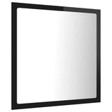 LED Bathroom Mirror High Gloss Black 40x8.5x37 cm Acrylic