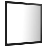LED Bathroom Mirror High Gloss Black 40x8.5x37 cm Acrylic - Close-Up Angle