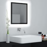 LED Bathroom Mirror High Gloss Black 40x8.5x37 cm Acrylic