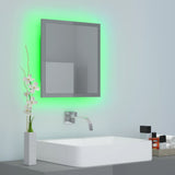 LED Bathroom Mirror High Gloss Grey 40x8.5x37 cm Acrylic - Top-Down View