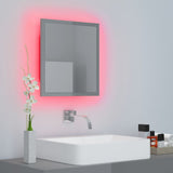 LED Bathroom Mirror High Gloss Grey 40x8.5x37 cm Acrylic - Rear View