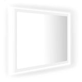 LED Bathroom Mirror White 60x8.5x37 cm Acrylic - Front View