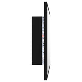 LED Bathroom Mirror Black 60x8.5x37 cm Acrylic