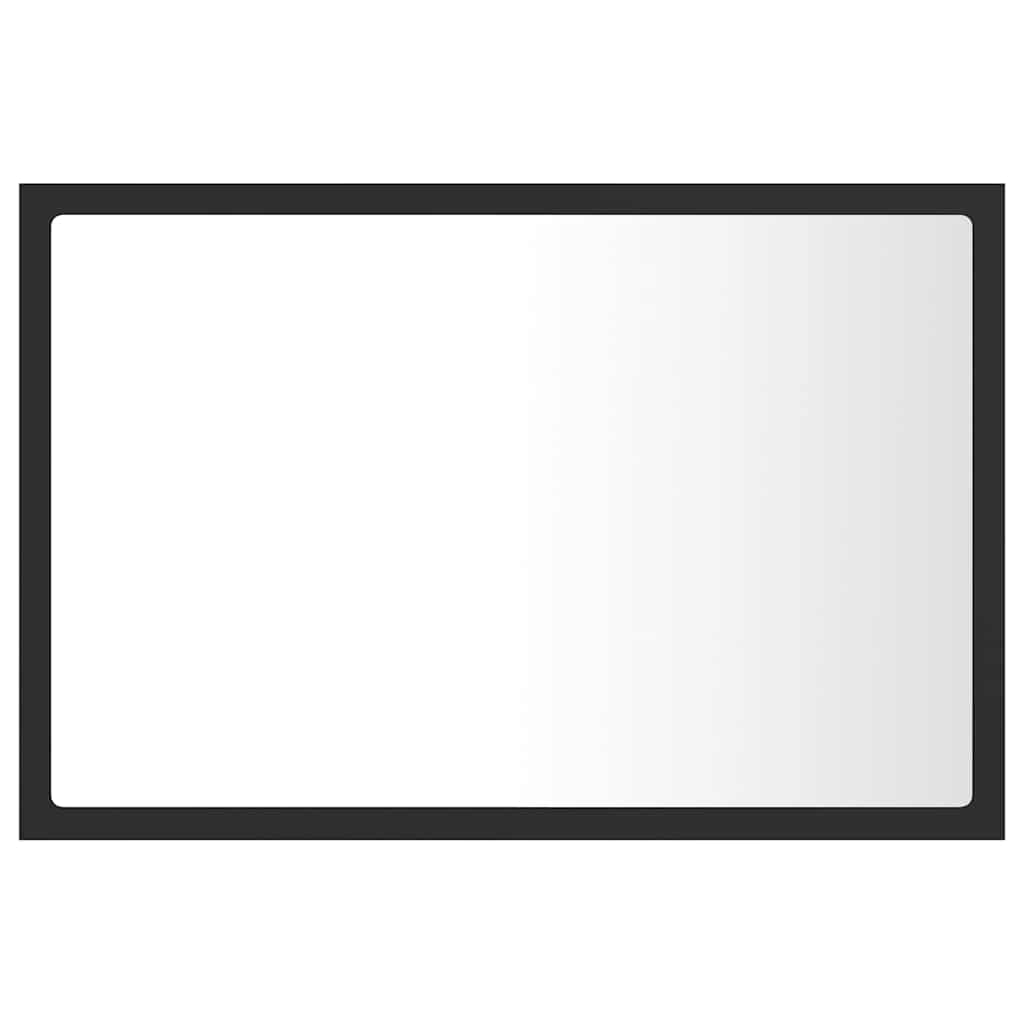 LED Bathroom Mirror Grey 60x8.5x37 cm Acrylic