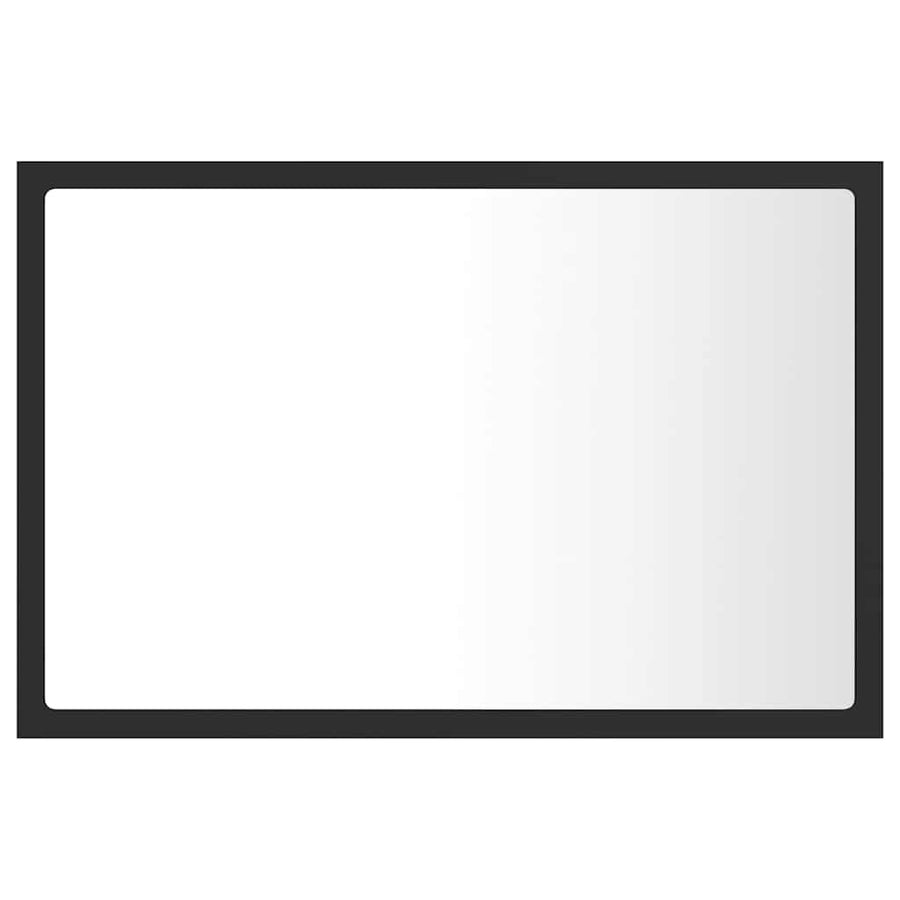 LED Bathroom Mirror Grey 60x8.5x37 cm Acrylic