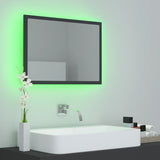 LED Bathroom Mirror Grey 60x8.5x37 cm Acrylic - Extra Image