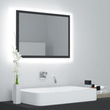 LED Bathroom Mirror Grey 60x8.5x37 cm Acrylic