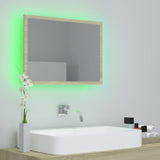 LED Bathroom Mirror Sonoma Oak 60x8.5x37 cm Acrylic - Extra Image