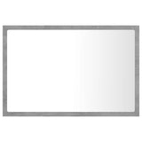 LED Bathroom Mirror Concrete Grey 60x8.5x37 cm Acrylic - Side View