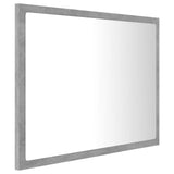 LED Bathroom Mirror Concrete Grey 60x8.5x37 cm Acrylic - Top-Down View