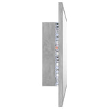 LED Bathroom Mirror Concrete Grey 60x8.5x37 cm Acrylic - 45-Degree Angle