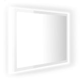 LED Bathroom Mirror High Gloss White 60x8.5x37 cm Acrylic - Front View