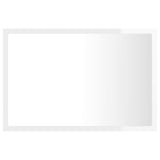 LED Bathroom Mirror High Gloss White 60x8.5x37 cm Acrylic