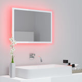 LED Bathroom Mirror High Gloss White 60x8.5x37 cm Acrylic - Extra Image