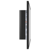 LED Bathroom Mirror High Gloss Black 60x8.5x37 cm Acrylic - 45-Degree Angle