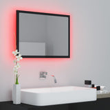 LED Bathroom Mirror High Gloss Black 60x8.5x37 cm Acrylic - Extra Image