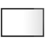 LED Bathroom Mirror High Gloss Grey 60x8.5x37 cm Acrylic - Top-Down View