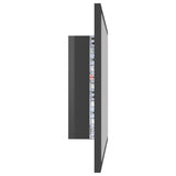 LED Bathroom Mirror High Gloss Grey 60x8.5x37 cm Acrylic - Rear View