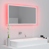 LED Bathroom Mirror White 80x8.5x37 cm Acrylic - Top-Down View