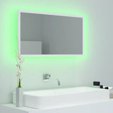 LED Bathroom Mirror White 80x8.5x37 cm Acrylic - 45-Degree Angle