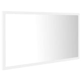 LED Bathroom Mirror White 80x8.5x37 cm Acrylic - Rear View