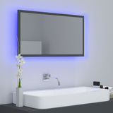 LED Bathroom Mirror Grey 80x8.5x37 cm Acrylic - Side View