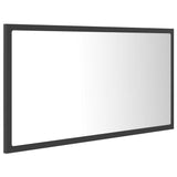 LED Bathroom Mirror Grey 80x8.5x37 cm Acrylic - Rear View
