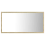 LED Bathroom Mirror Sonoma Oak 80x8.5x37 cm Acrylic - Close-Up Angle