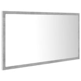 LED Bathroom Mirror Concrete Grey 80x8.5x37 cm Acrylic - Rear View
