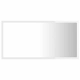 LED Bathroom Mirror High Gloss White 80x8.5x37 cm Acrylic