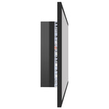 LED Bathroom Mirror High Gloss Black 80x8.5x37 cm Acrylic - Low Angle