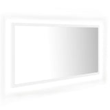 LED Bathroom Mirror White 90x8.5x37 cm Acrylic - Front View