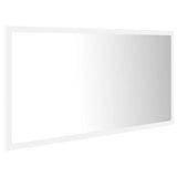 LED Bathroom Mirror White 90x8.5x37 cm Acrylic - Top-Down View