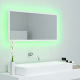 LED Bathroom Mirror White 90x8.5x37 cm Acrylic - Extra Image