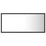 LED Bathroom Mirror Grey 90x8.5x37 cm Acrylic - Side View
