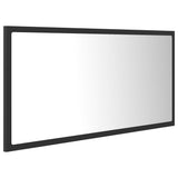 LED Bathroom Mirror Grey 90x8.5x37 cm Acrylic - Top-Down View