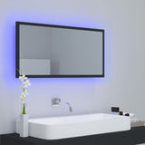 LED Bathroom Mirror Grey 90x8.5x37 cm Acrylic - Extra Image