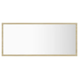 LED Bathroom Mirror Sonoma Oak 90x8.5x37 cm Acrylic - Side View