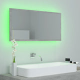 LED Bathroom Mirror Concrete Grey 90x8.5x37 cm Acrylic - Extra Image