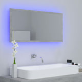 LED Bathroom Mirror Concrete Grey 90x8.5x37 cm Acrylic - Extra Image
